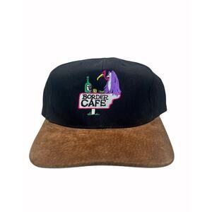 Vintage On The Border NYC Hat | Embroidered Strapback | Leather Back Cap